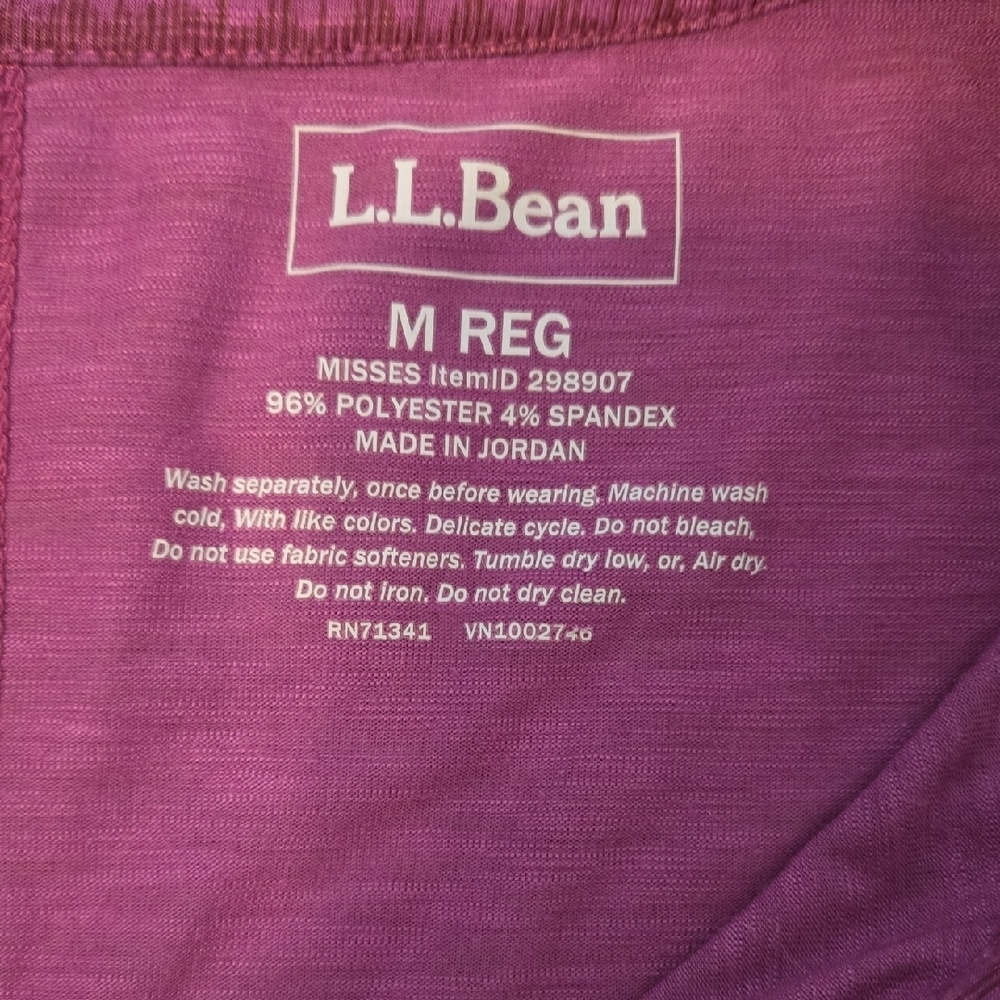 ❤️🔥❤️🔥❤️🔥L.L. Bean Women's Short Sleeve Plum Tee - Picture 2 of 4